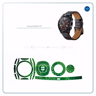 برچسب ماهوت طرح Green-Printed-Circuit-Board مناسب برای ساعت هوشمند هوآوی Watch GT