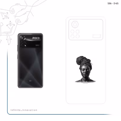 برچسب پوششی ماهوت مدل Portrait of an African Woman مناسب برای گوشی موبایل شیائومی Poco X4 Pro 5G