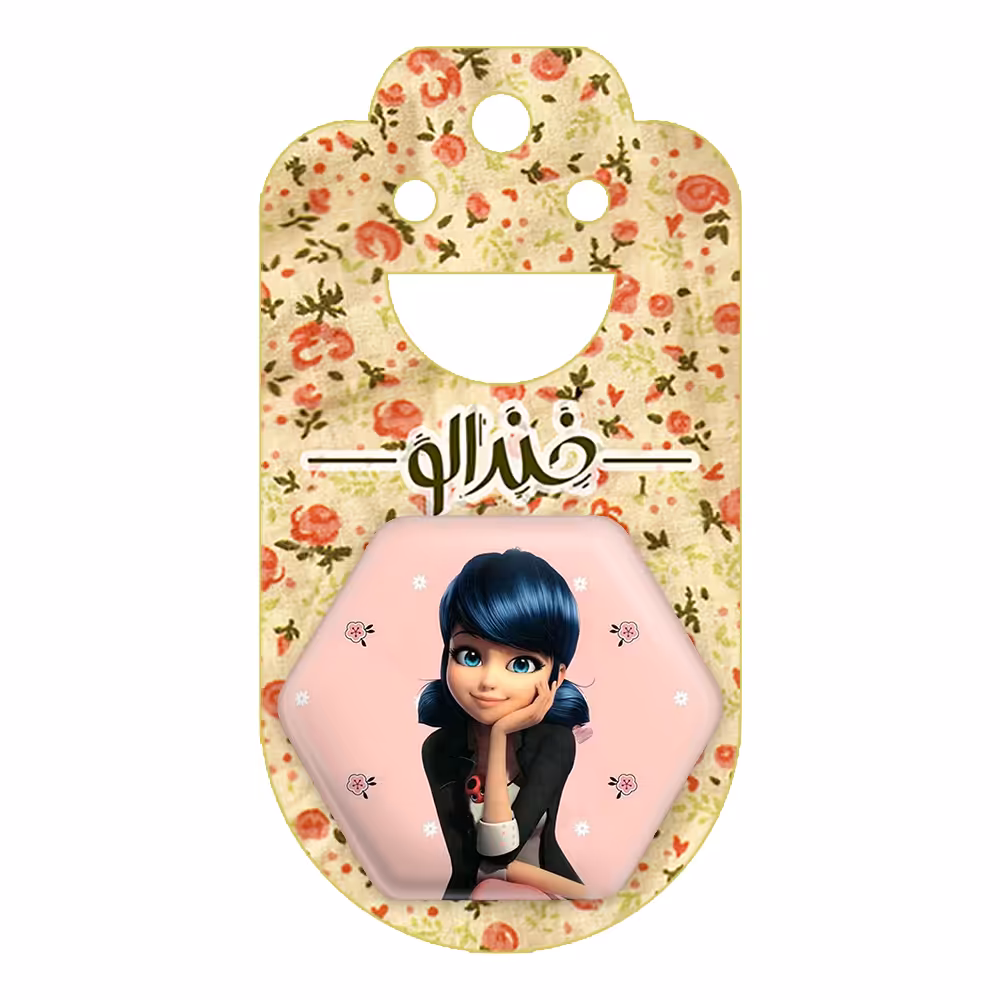 پیکسل خندالو طرح دختر کفشدوزکی مدل شش ضلعی کد 2883