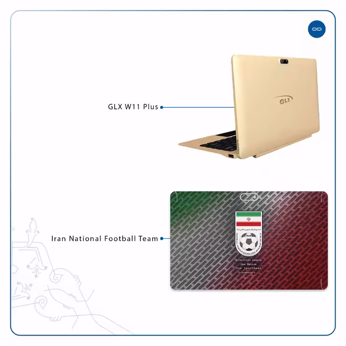 برچسب پوششی ماهوت مدل Iran-National-Football-Team مناسب برای تبلت جی ال ایکس W11 Plus