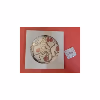 بشقاب دیوارکوب سفالی مدل تک انار کد 108