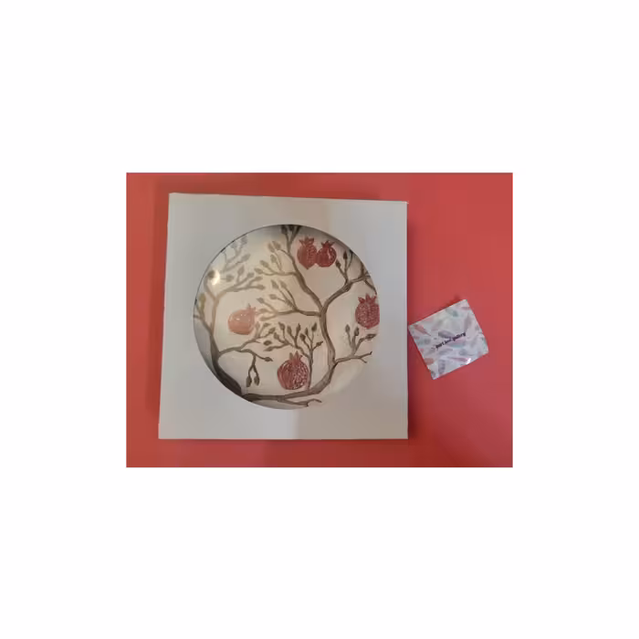 بشقاب دیوارکوب سفالی مدل تک انار کد 108