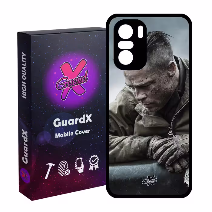 کاور گارد ایکس طرح Brad Pitt مدل Glass10134 مناسب برای گوشی موبایل شیائومی Poco F3/MI 11X/MI 11X Pro/Redmi K40/K40 Pro