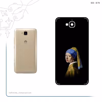 برچسب پوششی ماهوت مدل Girl with a Pearl Earring of Vermeer مناسب برای گوشی موبایل هوآوی Y6 Pro