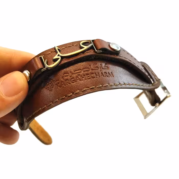 دستبند مدل چرم طرح اسم علی کد 01