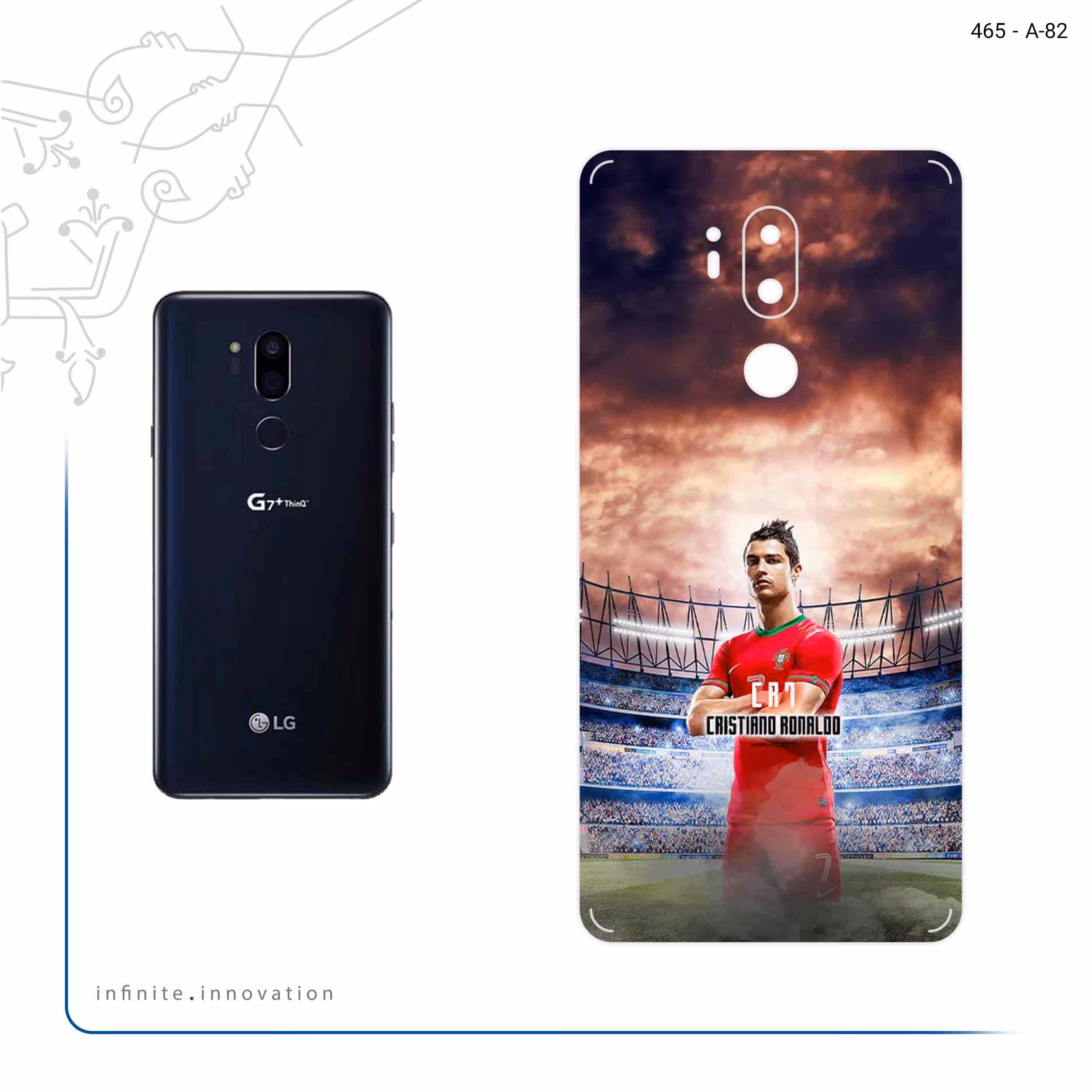 برچسب پوششی ماهوت مدل Cristiano Ronaldo 2 مناسب برای گوشی موبایل ال جی G7 PLUS THINQ