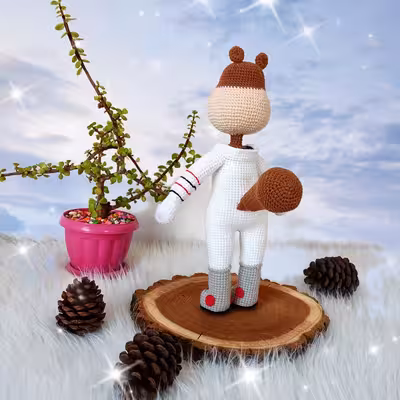 عروسک بافتنی مدل سندی چیکس  کد 60375