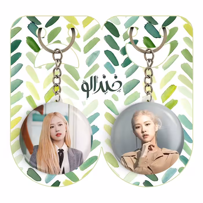 جاکلیدی خندالو مدل رزی بلک پینک کد 1442414427 مجموعه 2 عددی