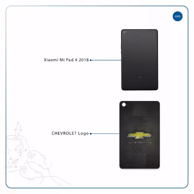 برچسب پوششی ماهوت مدل CHEVROLET-Logo مناسب برای تبلت شیائومی Mi Pad 4 2018