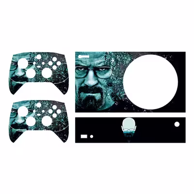 برچسب کنسول بازی ایکس باکس series s مدل breaking bad کد 100 مجموعه 4 عددی