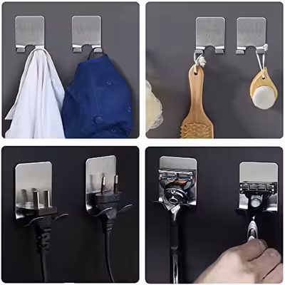 آویز حوله لوبیک مدل استیل بسته 2 عددی