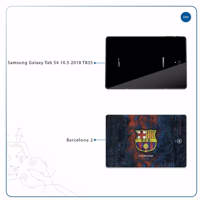 برچسب پوششی ماهوت مدل BARCELONA-2 مناسب برای تبلت سامسونگ Galaxy Tab S4 10.5 2018 T835
