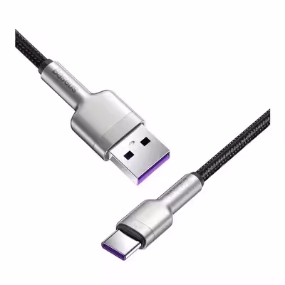 کابل تبدیل USB به USB-C باسئوس مدل Metal Data cable 66W طول0.25متر