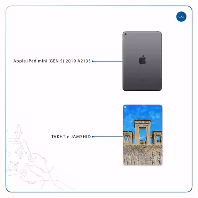 برچسب پوششی ماهوت مدل TAKHT-e-JAMSHID مناسب برای تبلت اپل iPad mini (GEN 5) 2019 A2133