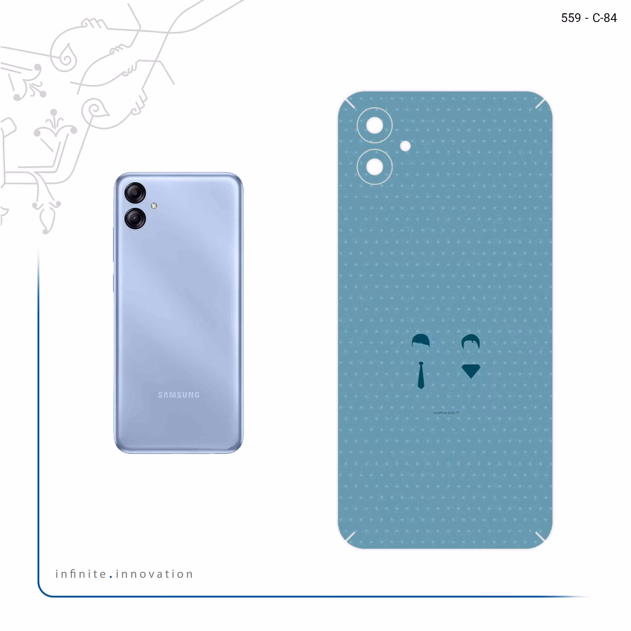 برچسب پوششی ماهوت مدل Minimal Miss and Mister مناسب برای گوشی موبایل سامسونگ Galaxy A04e