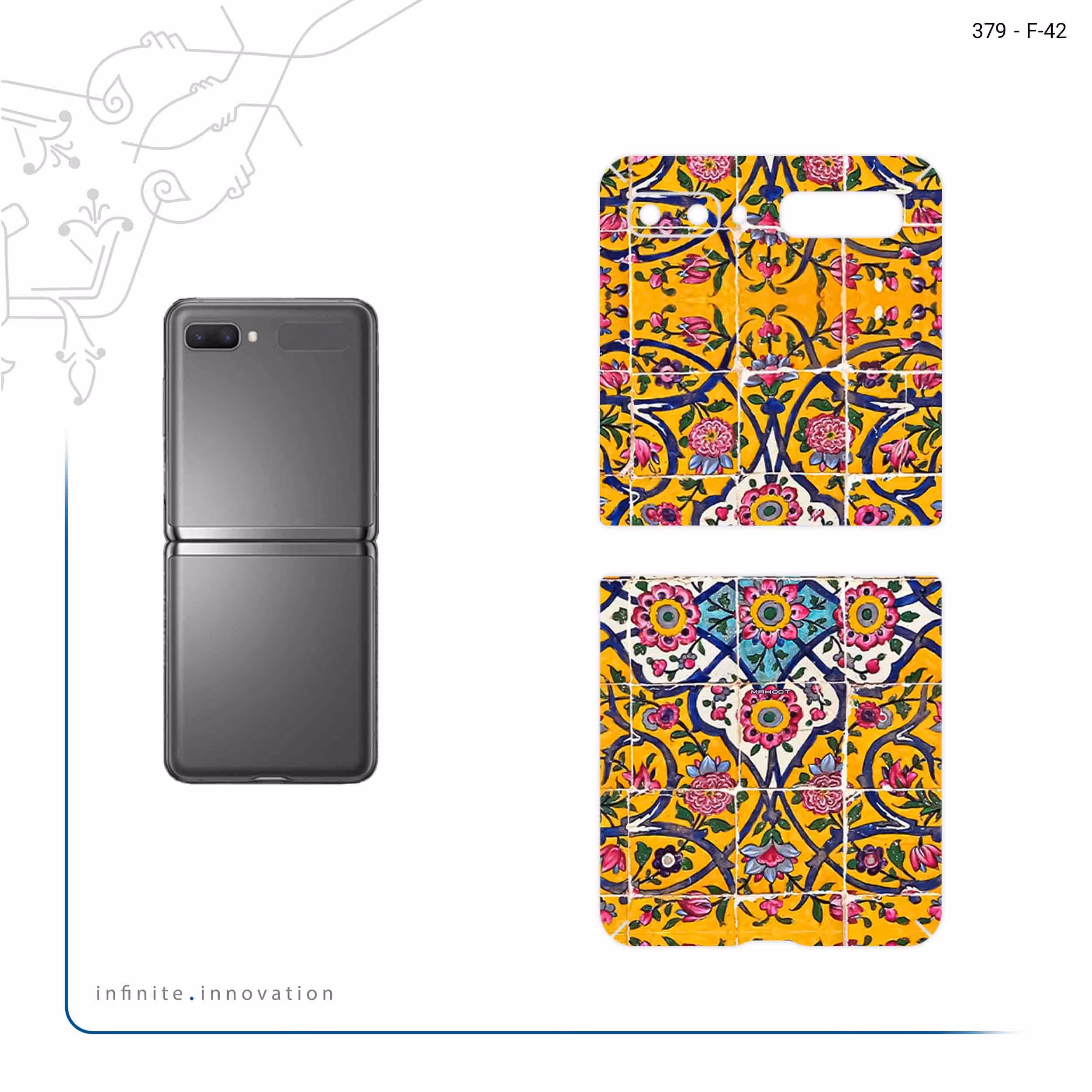 برچسب پوششی ماهوت مدل Iran Tile 10 مناسب برای گوشی موبایل سامسونگ Galaxy Z Flip