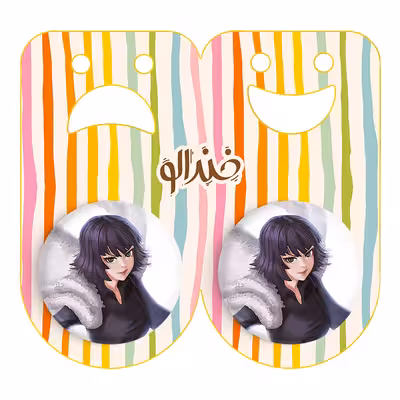 پیکسل خندالو مدل فوبوکی انیمه مرد تک مشتی One Punch Man کد 11348 به همراه مگنت