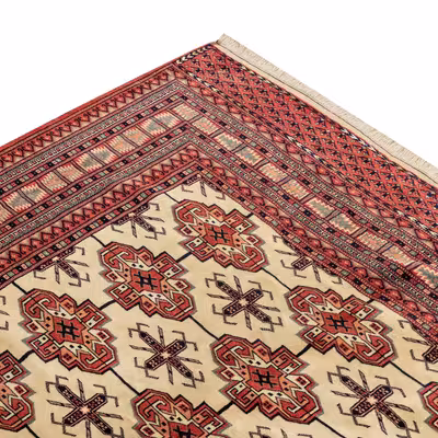 فرش دستبافت سه و نیم متری مدل ترکمن کد 40.2835