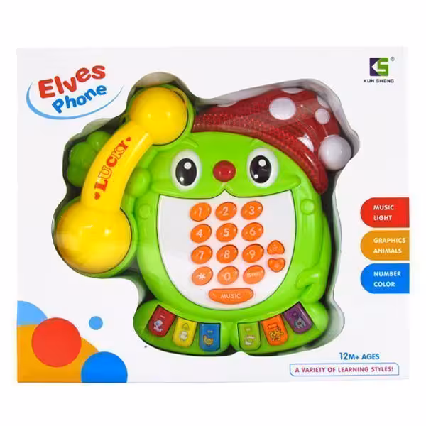 تلفن آموزشی موزیکال Elves Phone رنگ سبز