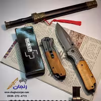 چاقو بوکر نیو فیس ترکیب فلز و چوب در دسته