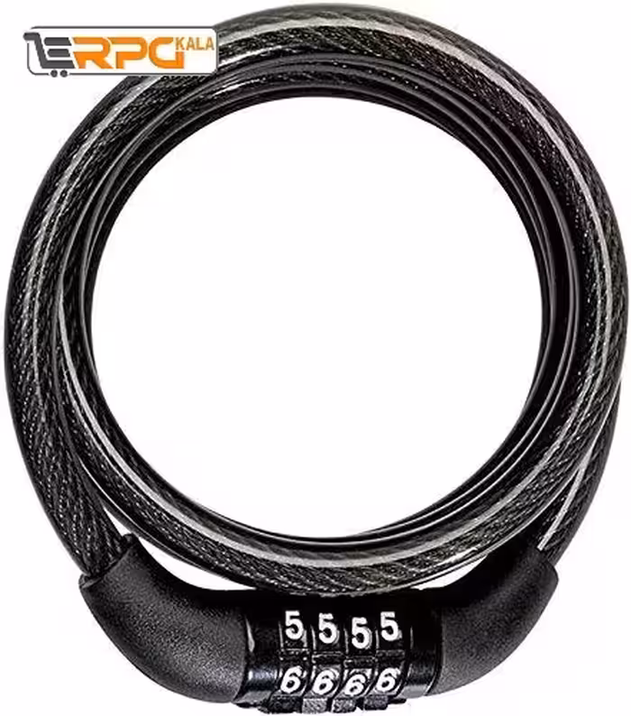 قفل ترکیبی AUTO MT (قفل کابلی) با شماره 4 حرف مخصوص دوچرخه‌ های سنگین