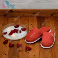 دمپایی حوله ای طرح کرالیچ رنگ آجری
