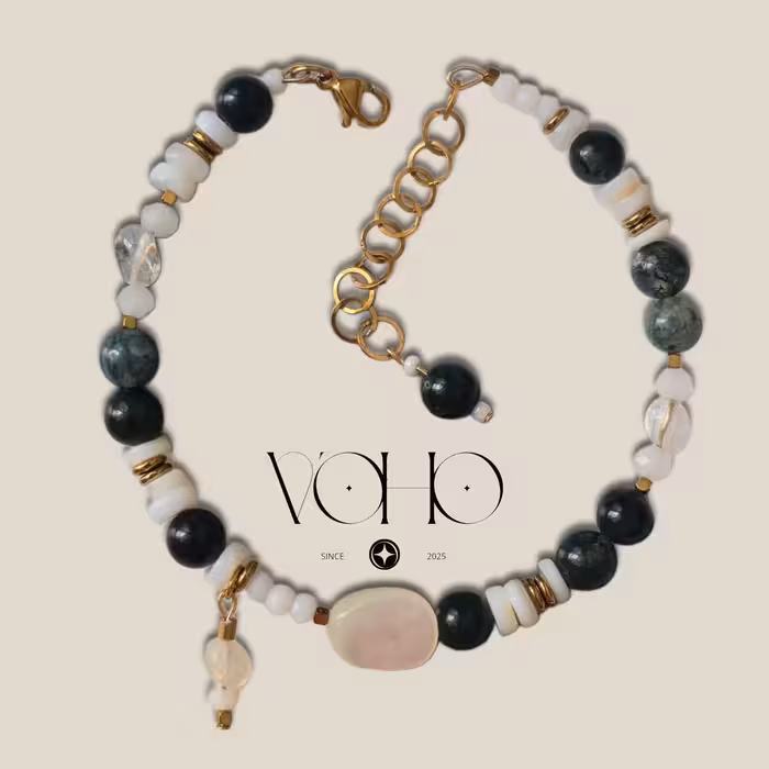 دستبند سنگی شَبنَم•انعکاس آرامش طبیعت