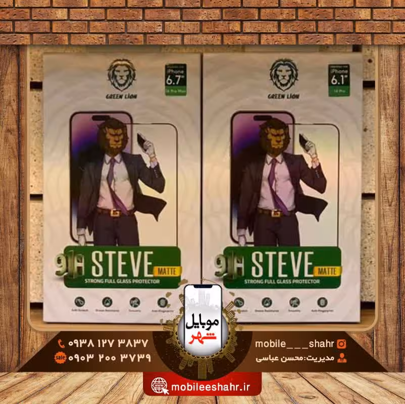 گلس استیو مات گرین Green Steve Matte Glass 14pro/14ProMax