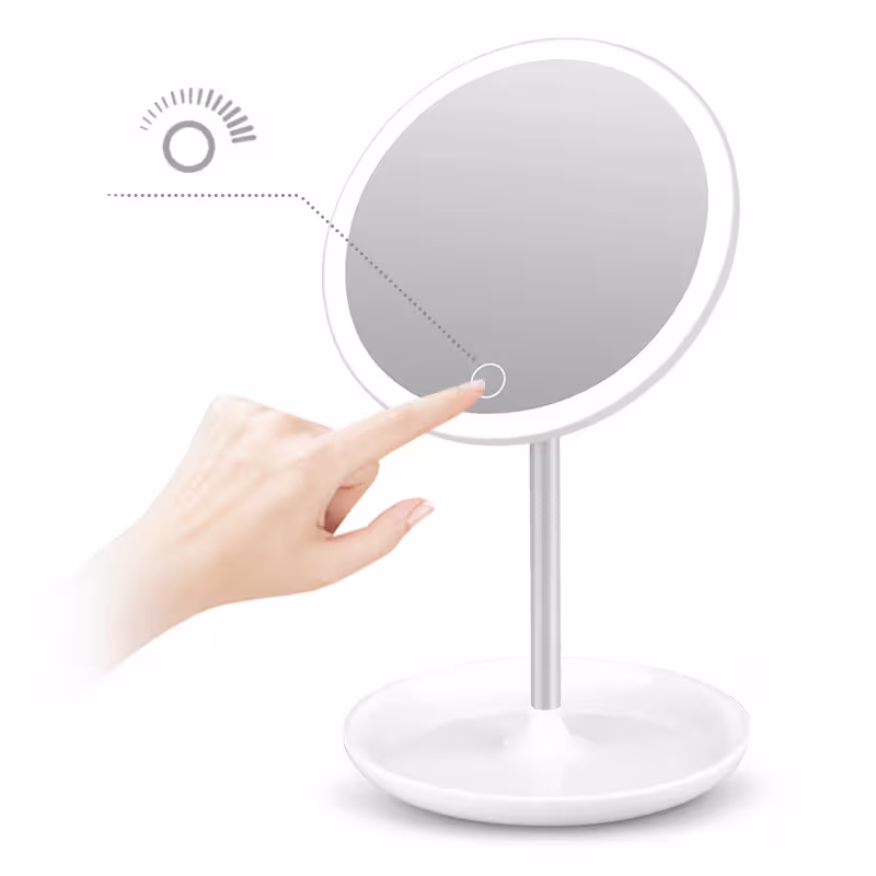 رینگ لایت و آینه آرایشی مدل AM-Circleارسال رایگانRing light and cosmetic mirror AM-Circle model