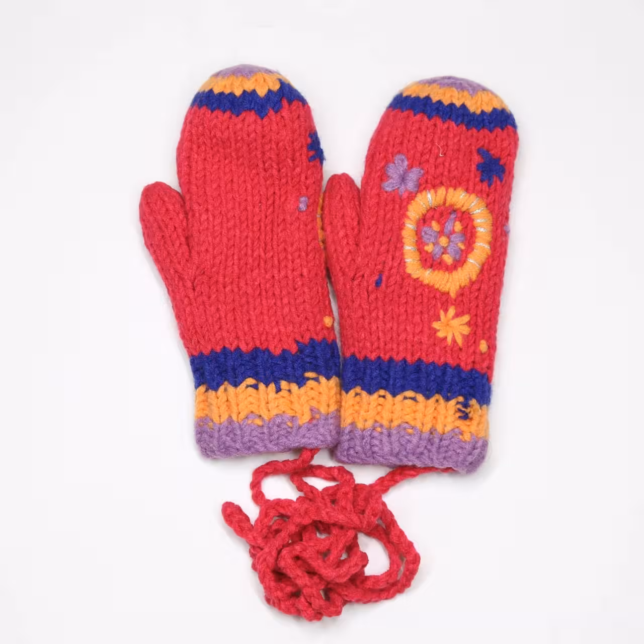 دستکش بافت فانتزی طرح گل