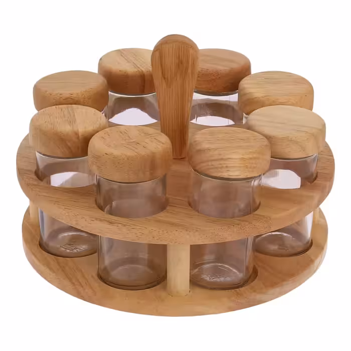 جا ادویه لاناوود مدل آوینا – 8 عددی گردان تخت ساده و شیک