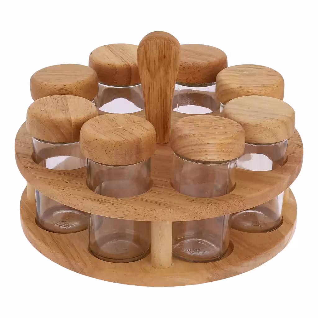 جا ادویه لاناوود مدل آوینا – 8 عددی گردان تخت ساده و شیک