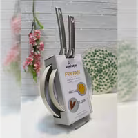 سرویس ماهیتابه دنی هوم 2 عددی دسته استیل کرم
