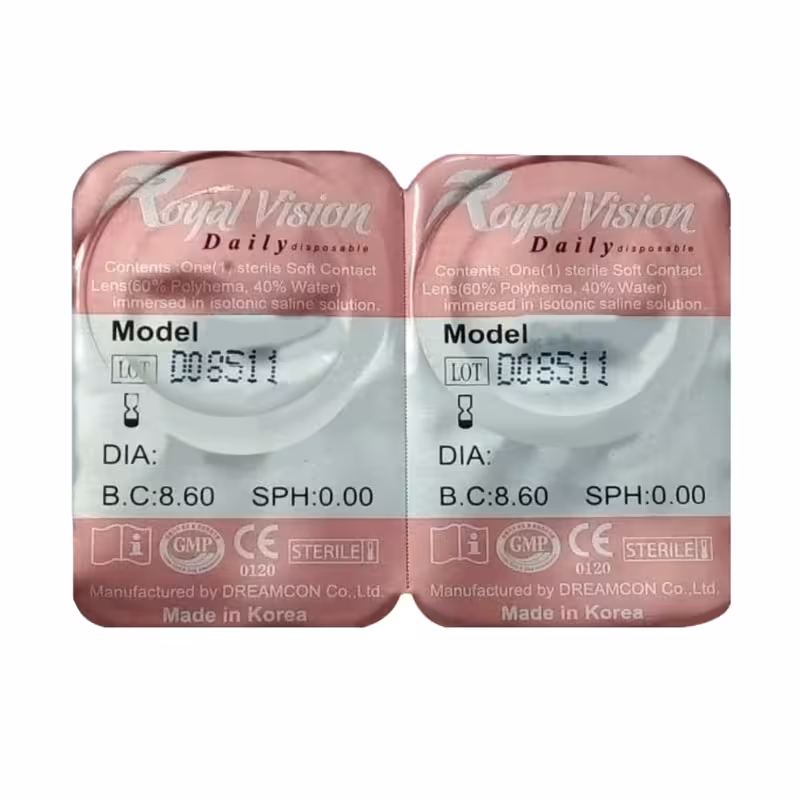 لنز چشم رویال ویژن کد361 رنگ سبز عسلی روشن