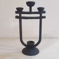 جاوارمری  رومیزی 4 شعله مشکی رنگ جنس پلی استر