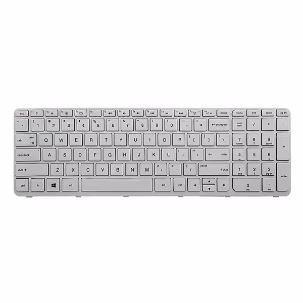 کیبورد لپ تاپ اچ پی مدل HP Pavilion 15-N سفید اینتر کوچک با فریم