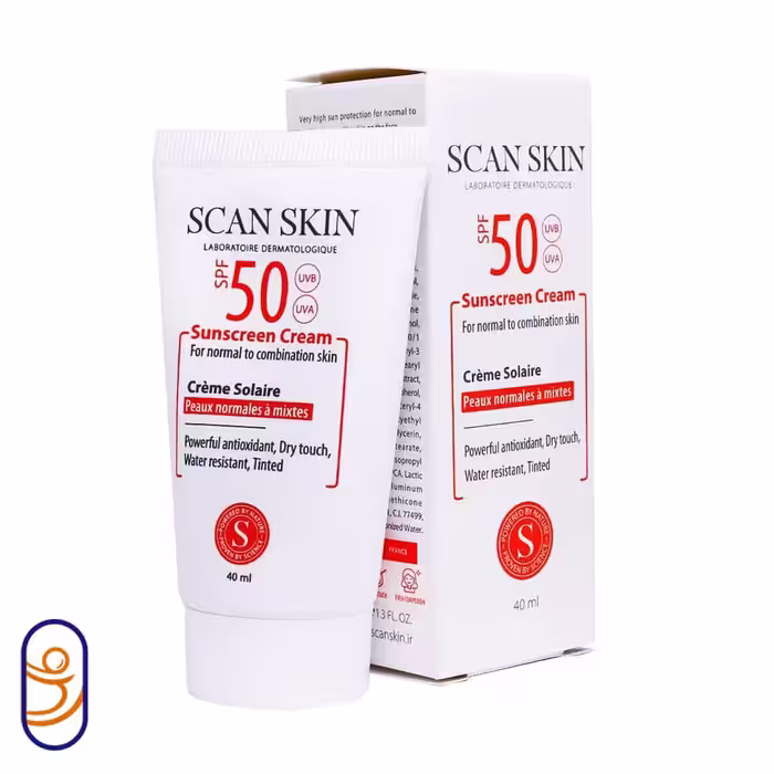 کرم ضدآفتاب رنگی پوست نرمال تا مختلط SPF50 اسکن اسکین