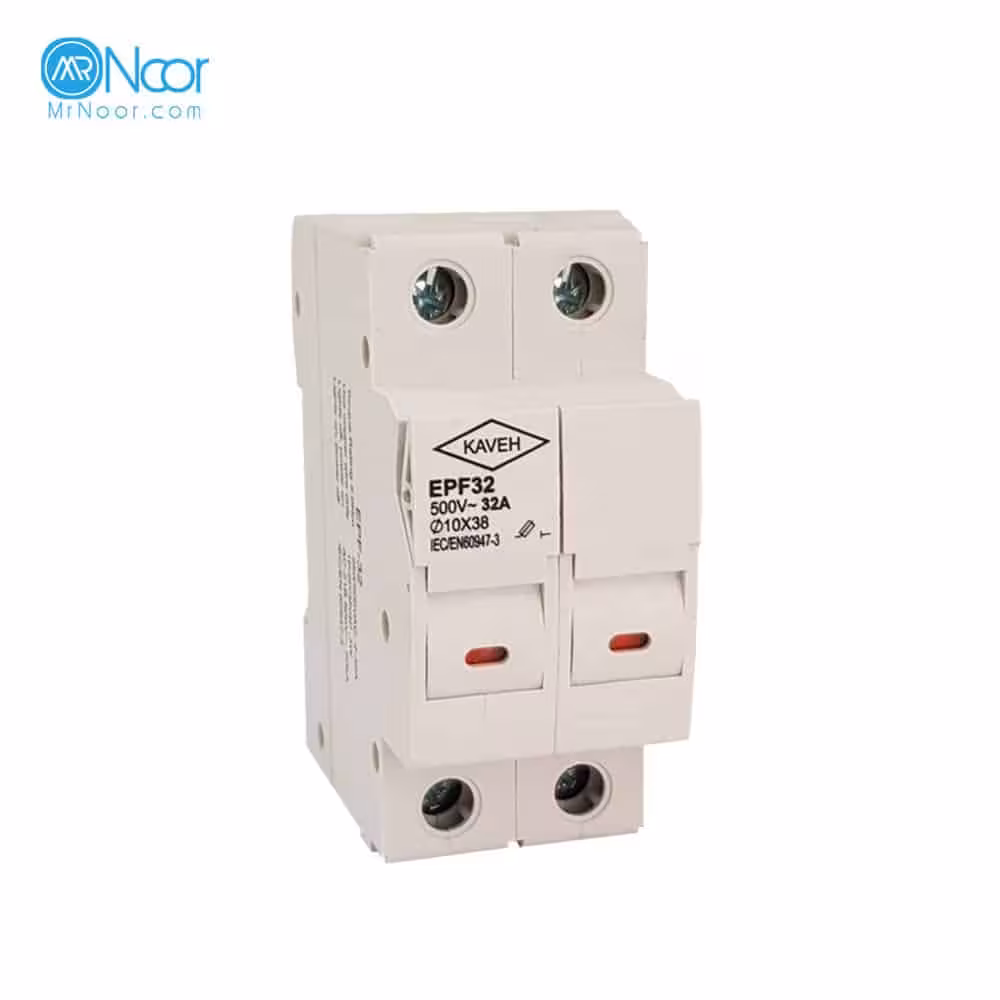 پایه سکسیونر فیوز 32 آمپر DCسایز 38×10 دو پل کاوه - مستر نور
