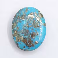 نگین فیروزه کرمان پیریت دار کد 30