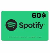 گیفت کارت 60 دلاری Spotify شش ماهه