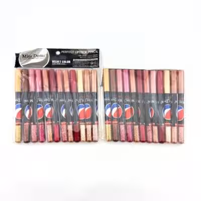 رژ لب مدادی گلیتری میس دمی ( پوکه طرح پپسی ) (12 عددی)