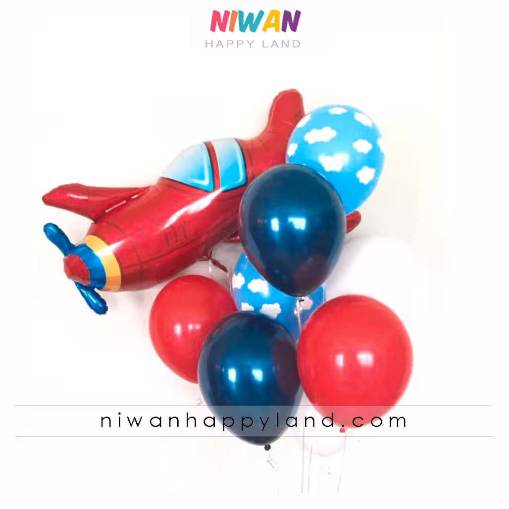 پک بادکنک هواپیما 9عددی