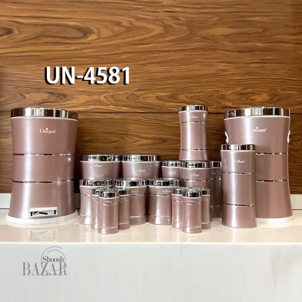 سرویس 18پارچه کمر باریک خطی صورتی یونیک کد 4581