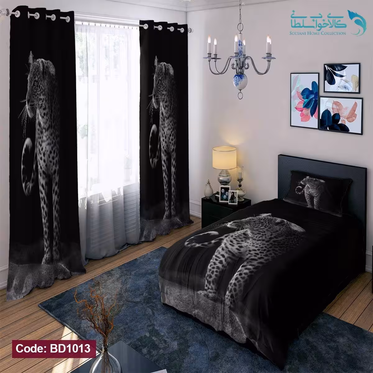 روتختی طرح پلنگ یکنفره کد BD1013