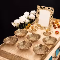 ست هفت سین برنجی طلایی کد 1039