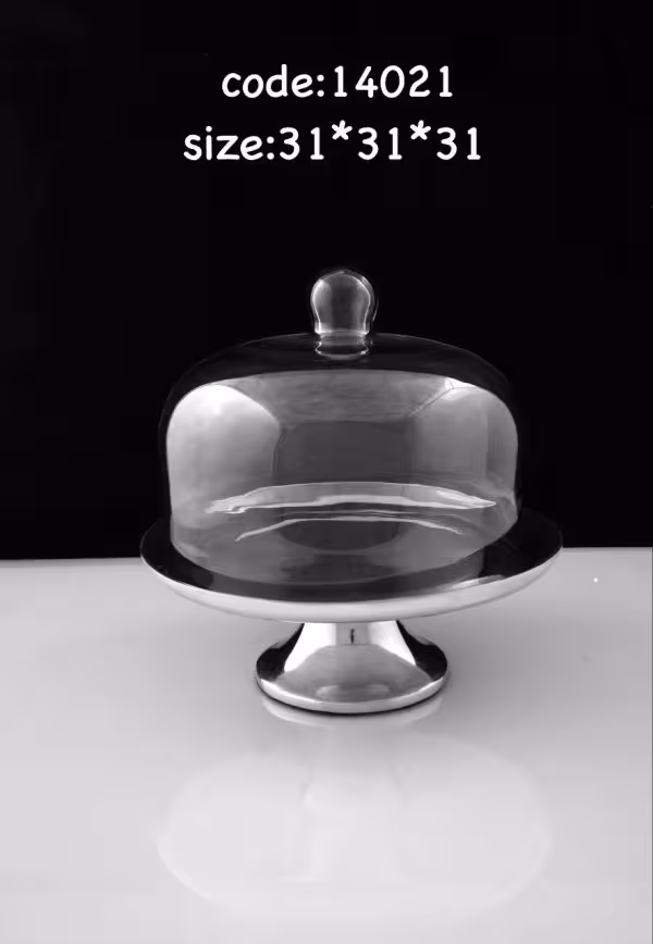 کیک خوری آلومینیوم ساده براق کد 110516