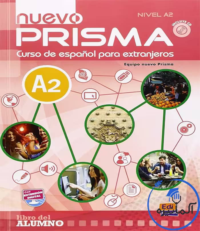 کتاب اسپانیایی Nuevo Prisma A2 اورجینال و رنگی
