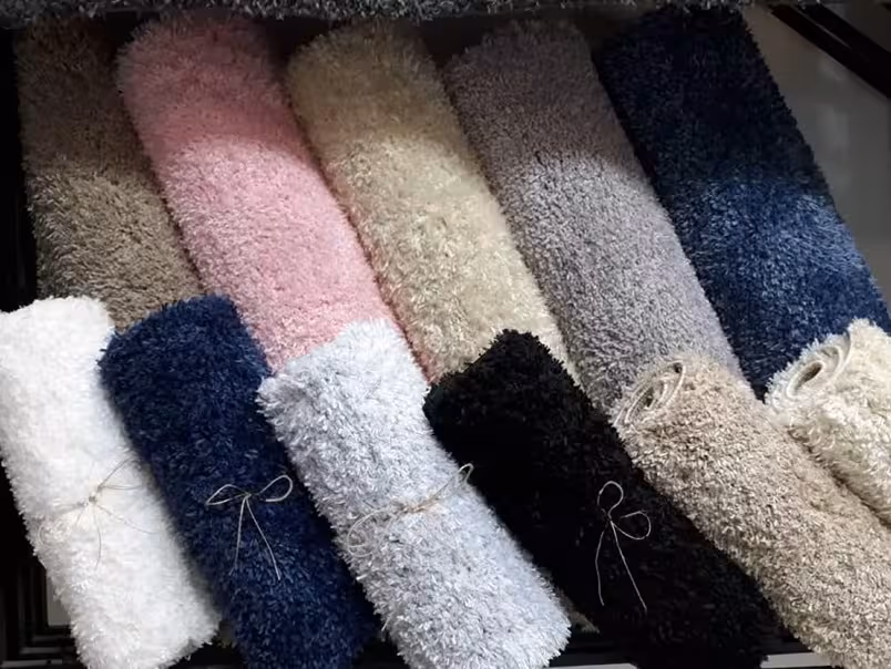 «فرش فلوکاتی (شگی) پرزدار 400 شانه – کیفیت عالی، در رنگ‌ های مختلف»