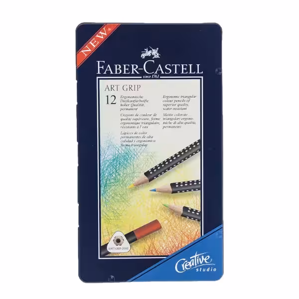 مداد رنگی 12 رنگ فابر کاستل مدل Art Grip