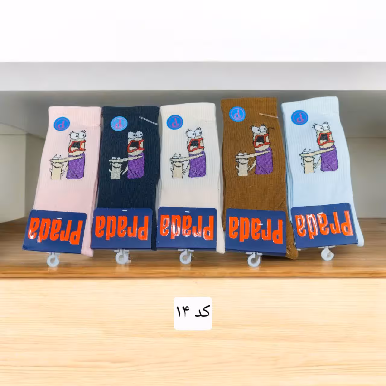 جوراب ساقدار کش انگلیسی فانتزی پنبه ترک کد 14